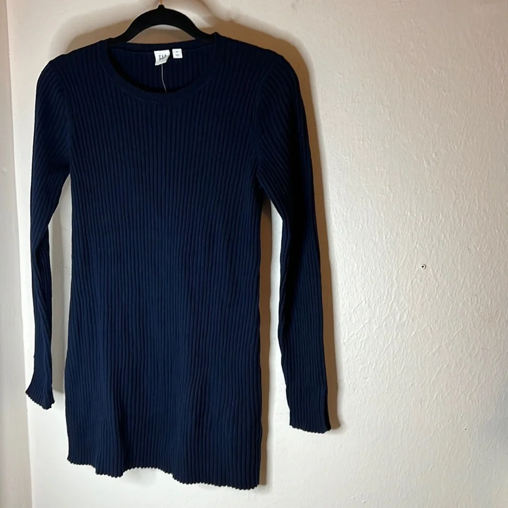 GAP Rib Cozy Tunic, Navy, M - Picture 2 of 10